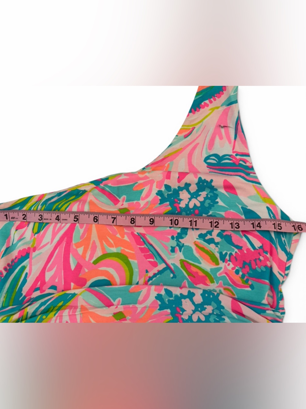 Lilly Pulitzer Mooney One-Shoulder Maxi Dress in Pink Multicolor Swirl M - Picture 6 of 10